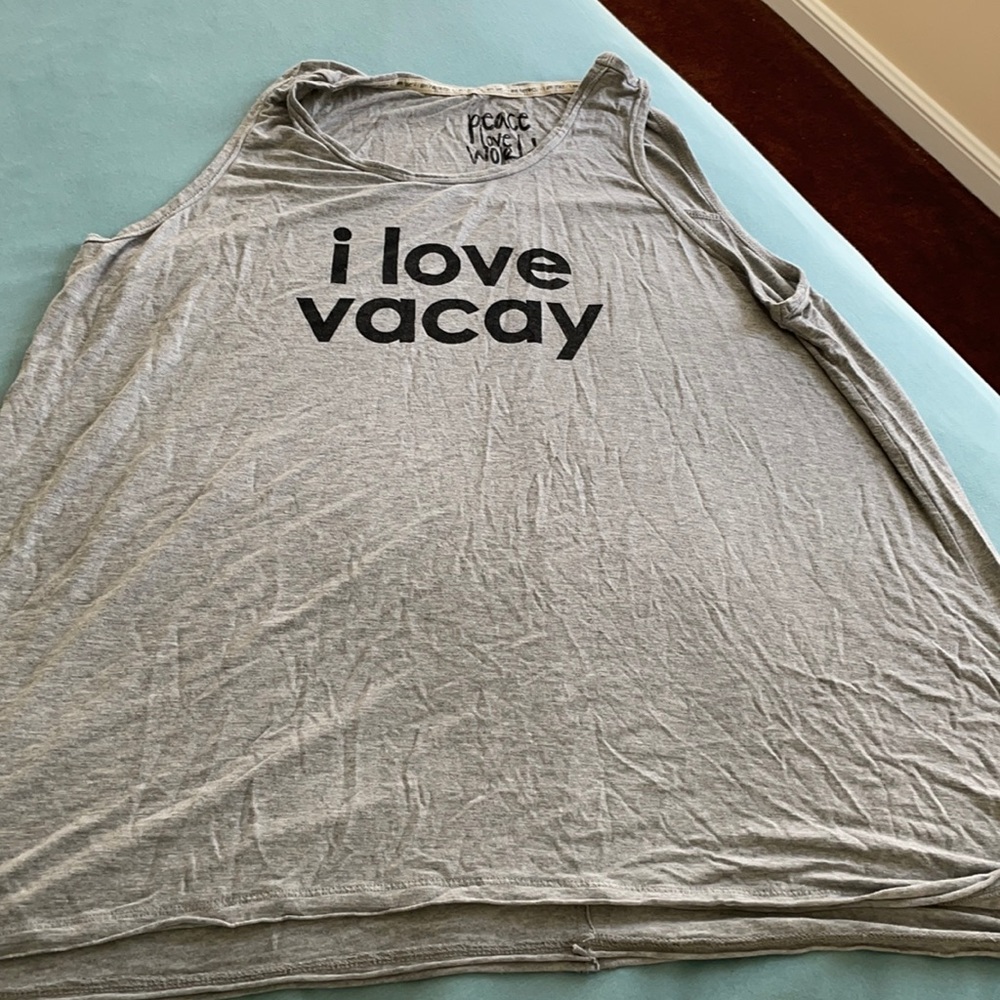 Peace love world tank top